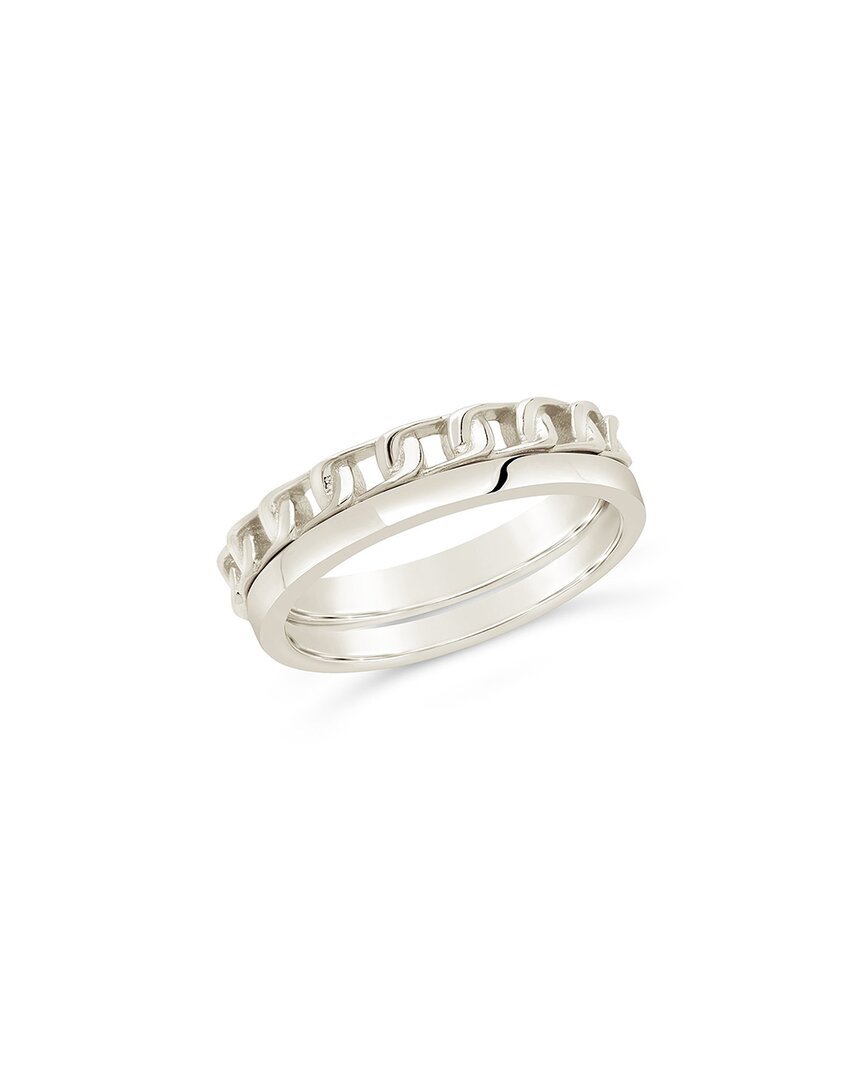 Sterling Silver Everyday Chain Stacking Ring Set