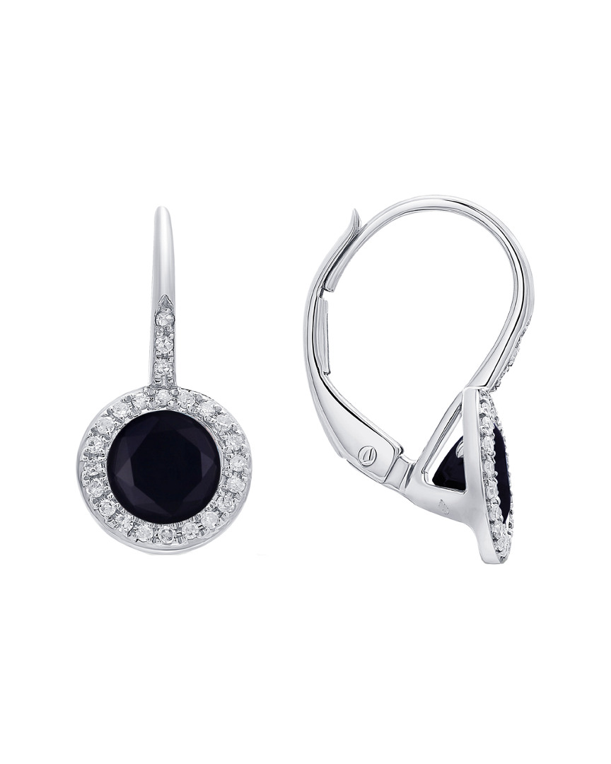 Diana M. Fine Jewelry 14k 1.20 Ct. Tw. Diamond & Onyx Earrings