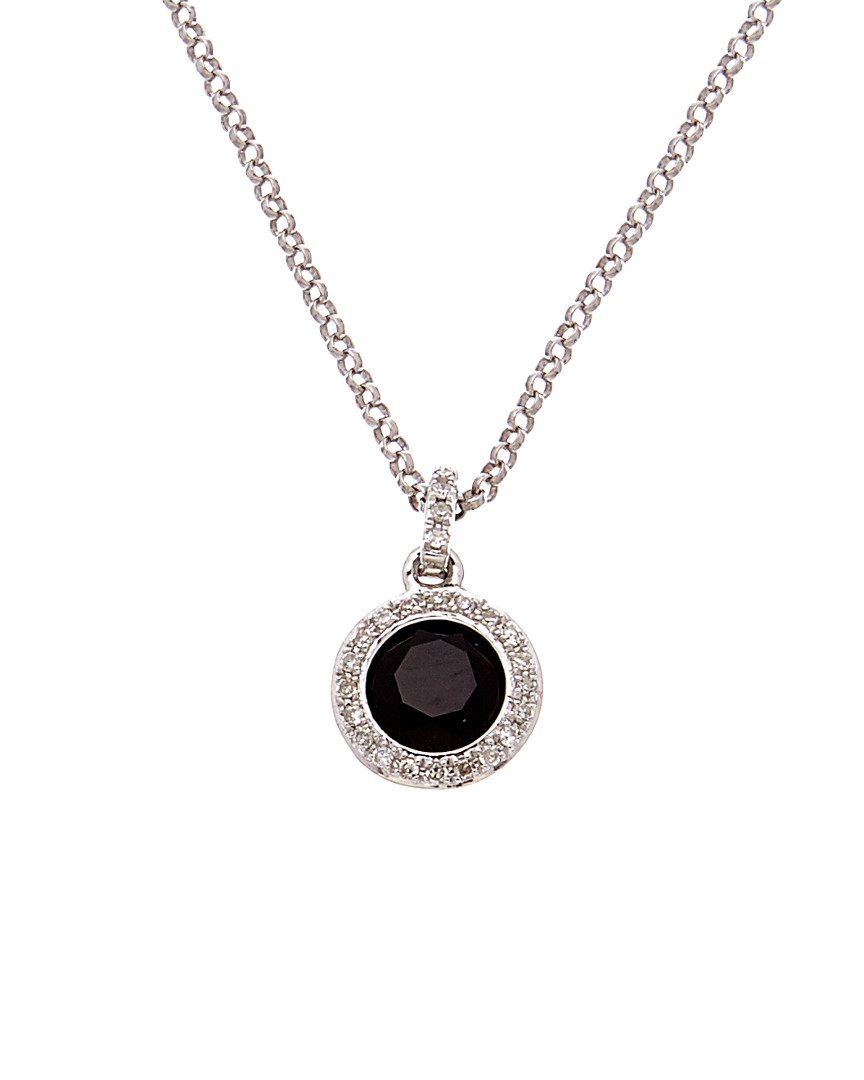 Diana M. Fine Jewelry 14k 0.65 Ct. Tw. Diamond & Onyx Necklace
