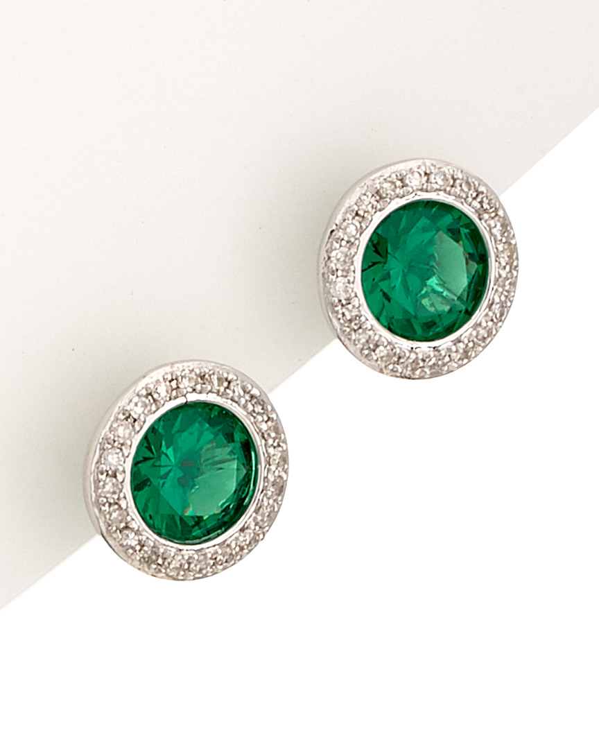 Diana M. Fine Jewelry 14k 1.27 Ct. Tw. Diamond & Emerald Studs