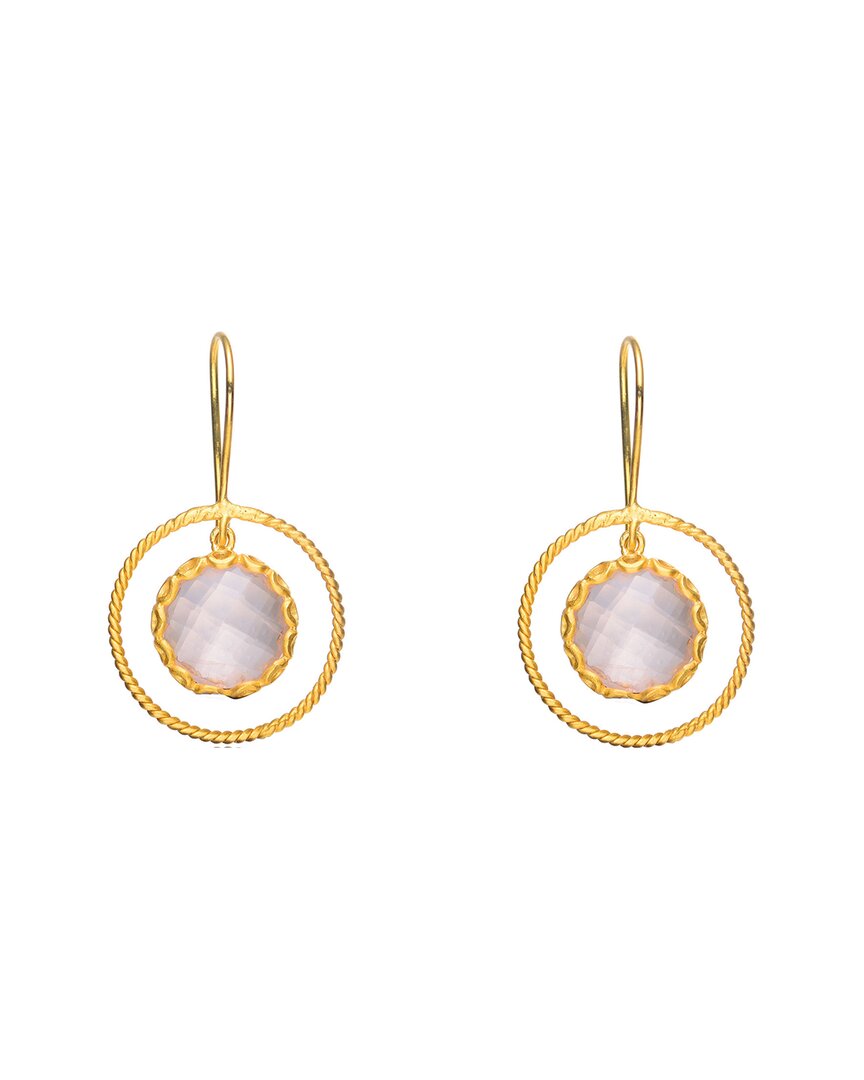 Genevive 14k Over Silver Cz Earrings