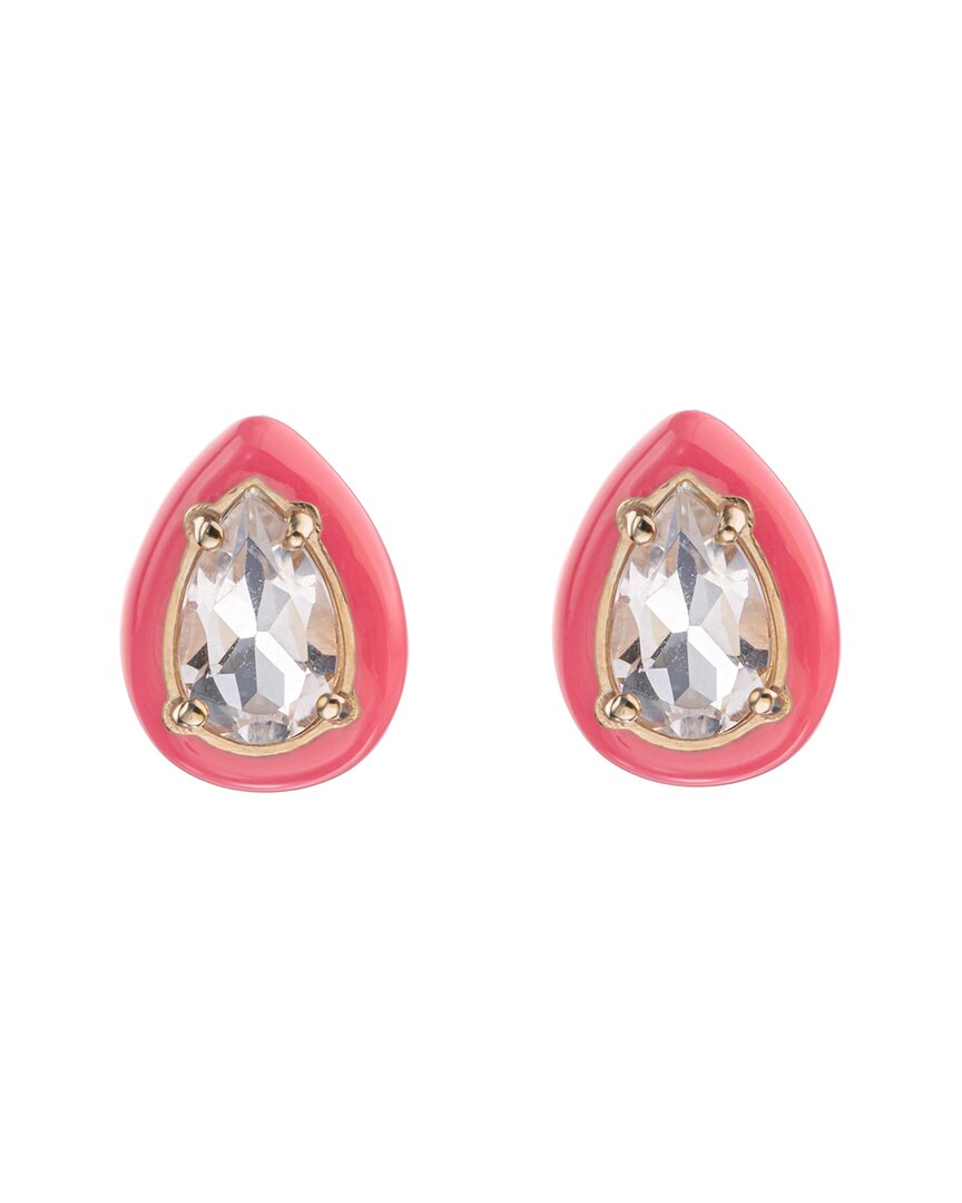 BEA BONGIASCA BEA BONGIASCA FLOWER FUNK 9K & SILVER 1.58 CT. TW. ROCK CRYSTAL STUDS