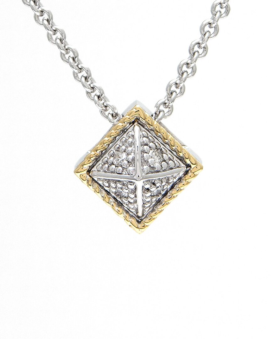 Andrea Candela La Romana 18k & Silver 0.06 Ct. Tw. Diamond Necklace