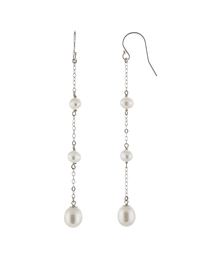 Splendid Pearls Silver 5-8mm Freshwater Pearl Earrings