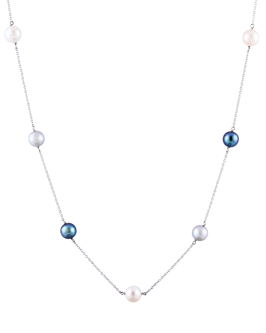 Splendid Pearls Silver 7-8mm Freshwater Pearl Necklace