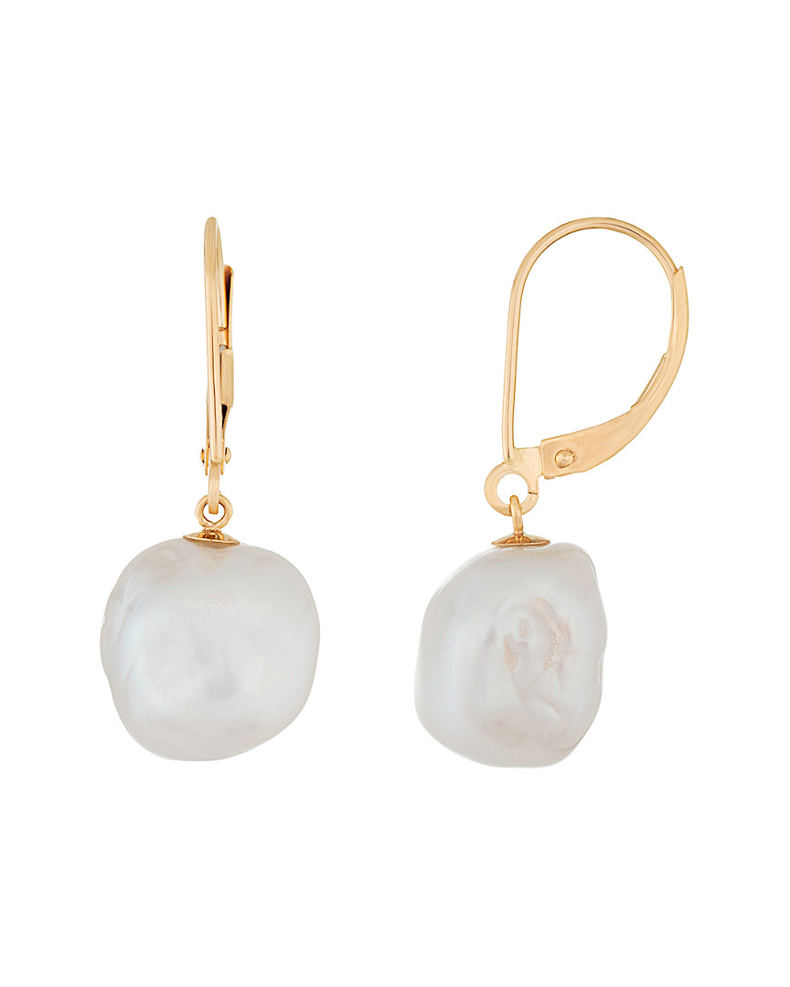 Splendid Pearls 14k 11-12mm Freshwater Pearl Earrings