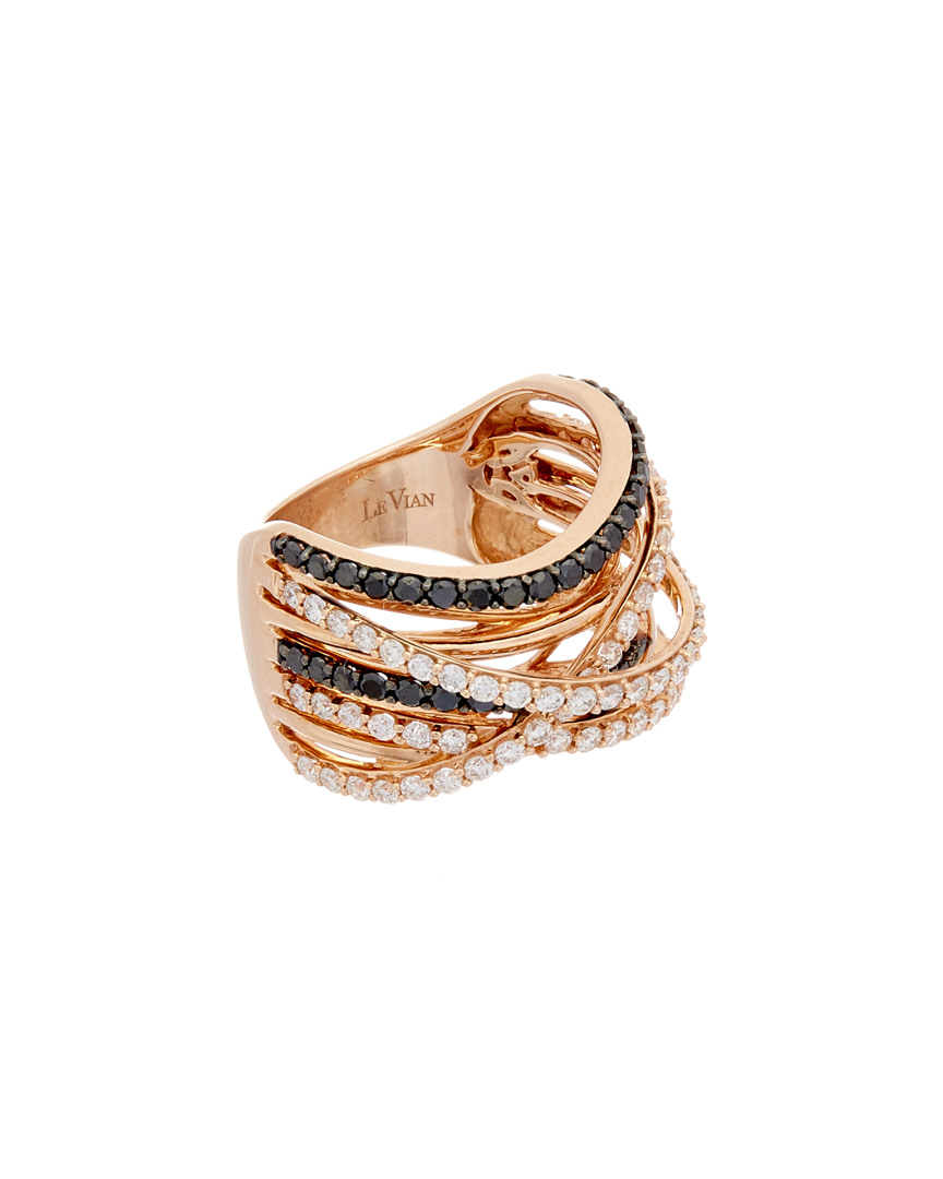 Le Vian 14k Rose Gold 1.56 Ct. Tw. White & Black Diamond Ring