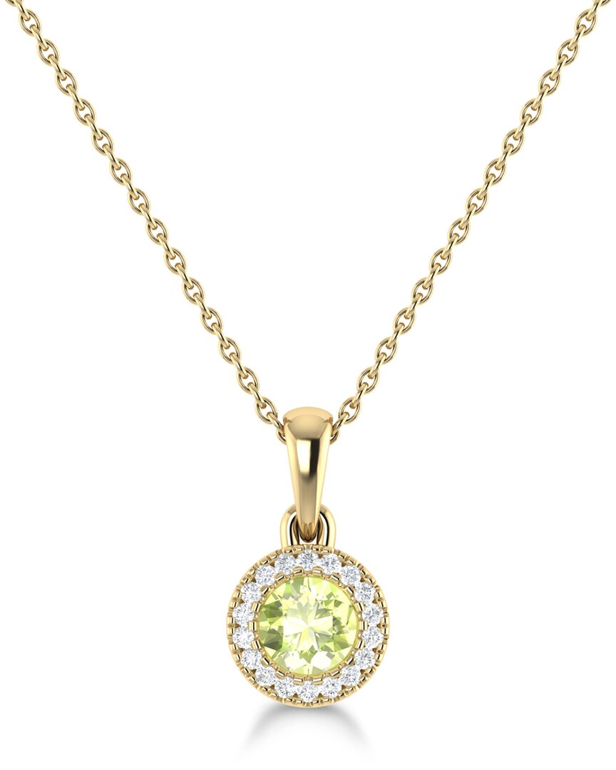 Sabrina Designs 14k 0.34 Ct. Tw. Diamond & Peridot Pendant