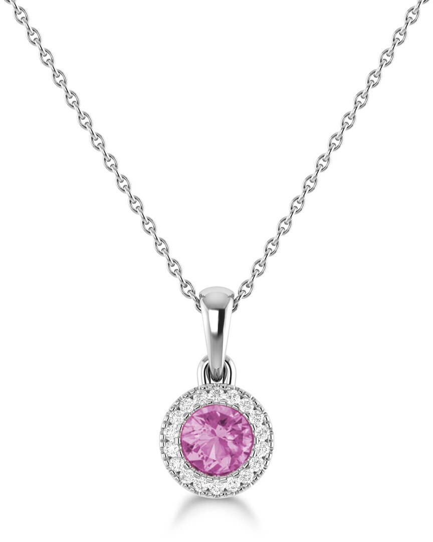 Sabrina Designs 14k 0.30 Ct. Tw. Diamond & Pink Tourmaline Pendant