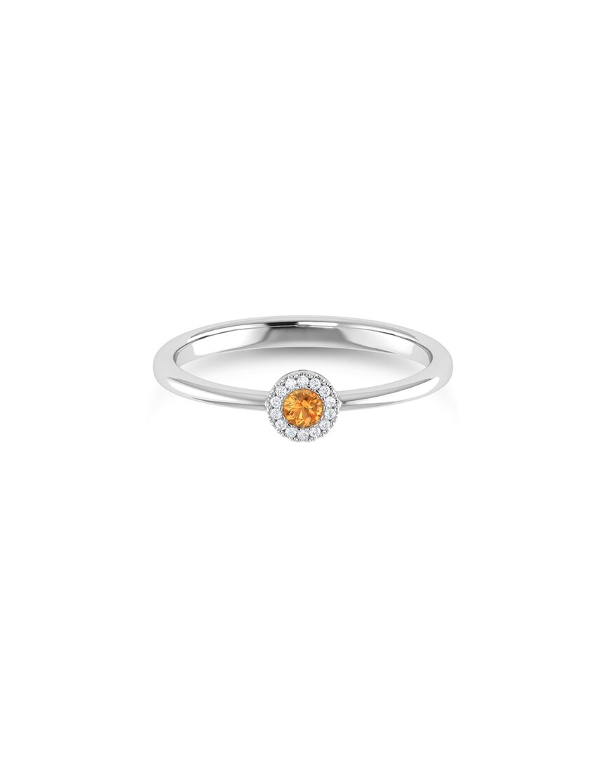 Sabrina Designs 14k 0.09 Ct. Tw. Diamond & Citrine Ring