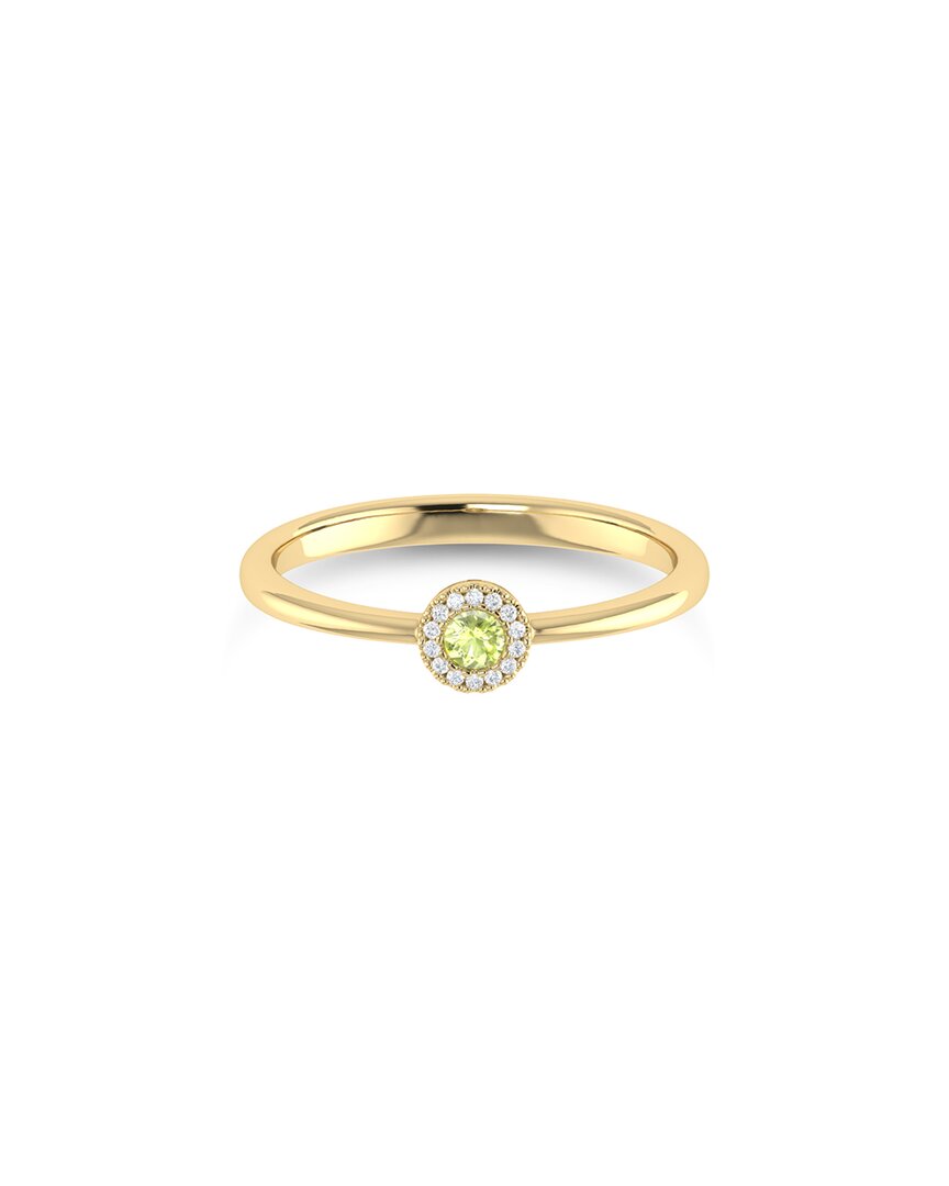 Sabrina Designs 14k 0.11 Ct. Tw. Diamond & Peridot Ring