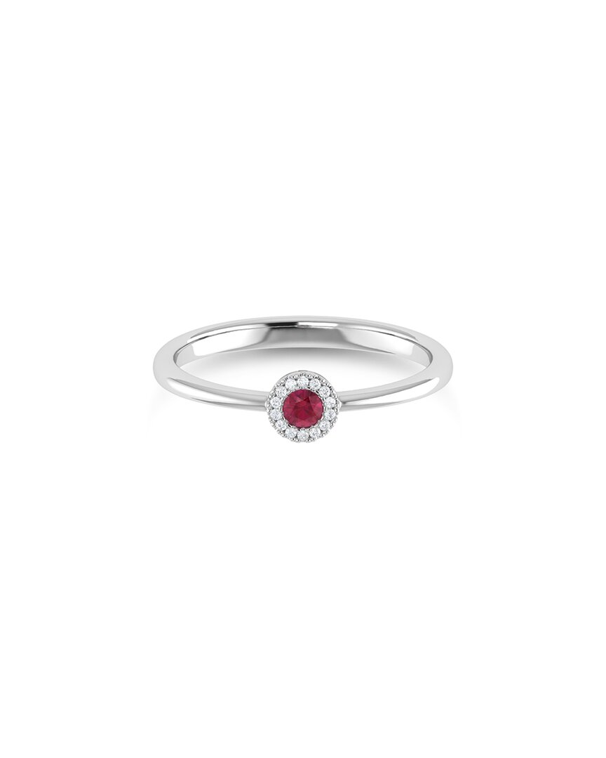 Sabrina Designs 14k 0.12 Ct. Tw. Diamond & Ruby Ring