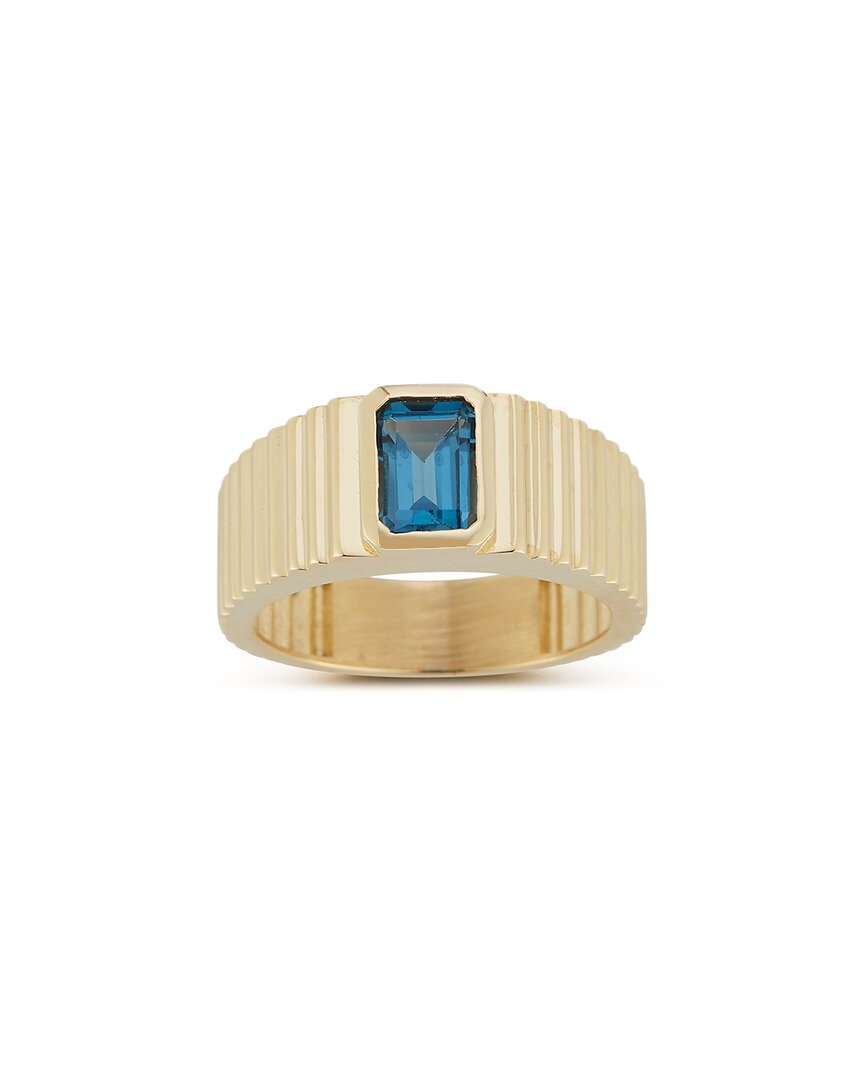 Ember Fine Jewelry 14k London Blue Topaz Statement Ring