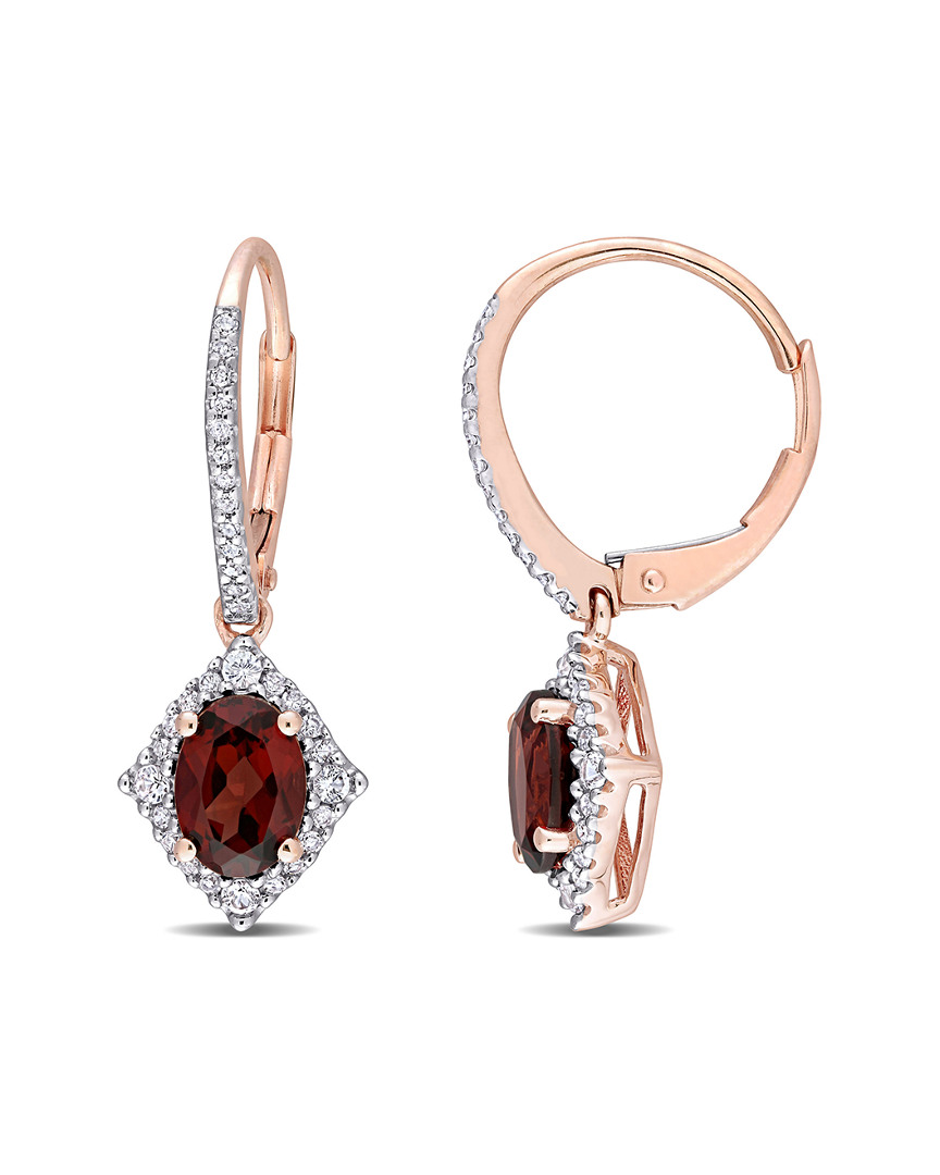 Rina Limor 10k Rose Gold 2.23 Ct. Tw. Diamond & Gemstone Earrings