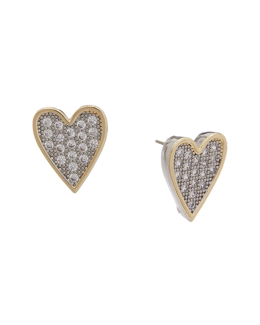 Juvell 18k Plated Cz Heart Earrings