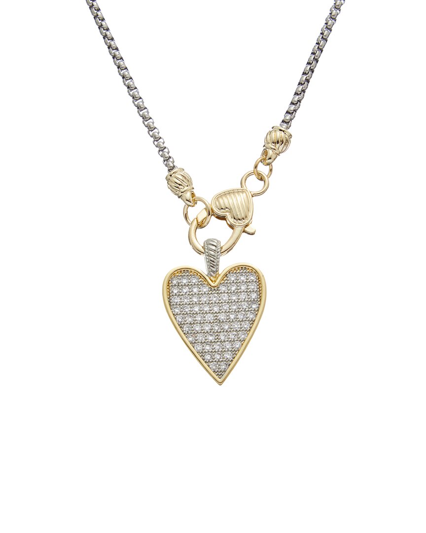 Juvell 18k Plated Cz Heart Necklace