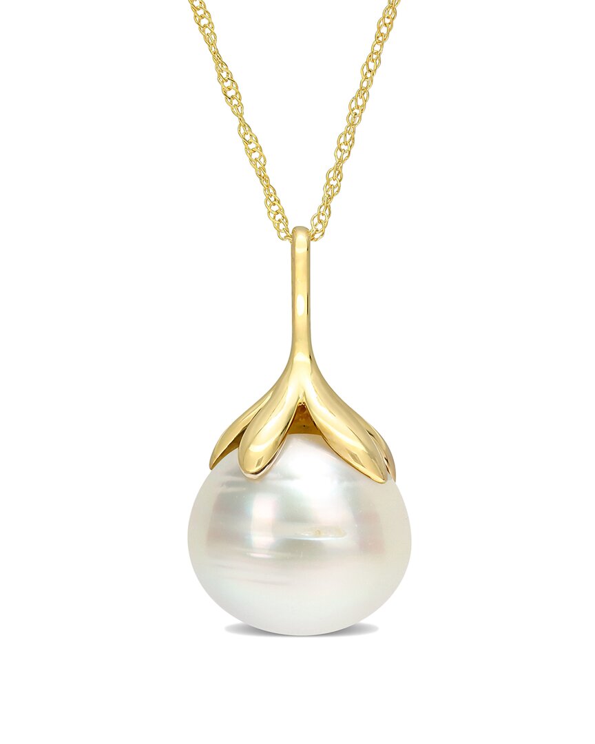 Rina Limor Contemporary Pearls 14k 10-11mm Pearl Pendant Necklace