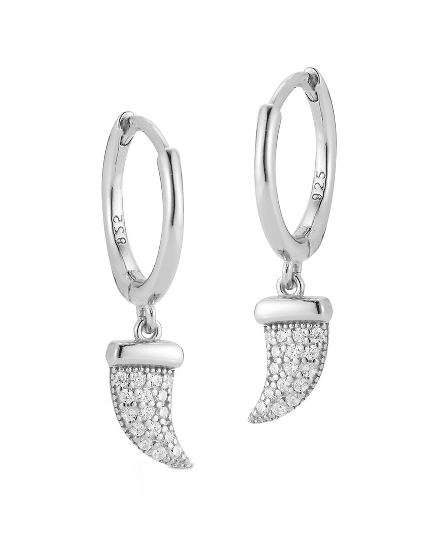 Sphera Milano Silver Cz Horn Earrings
