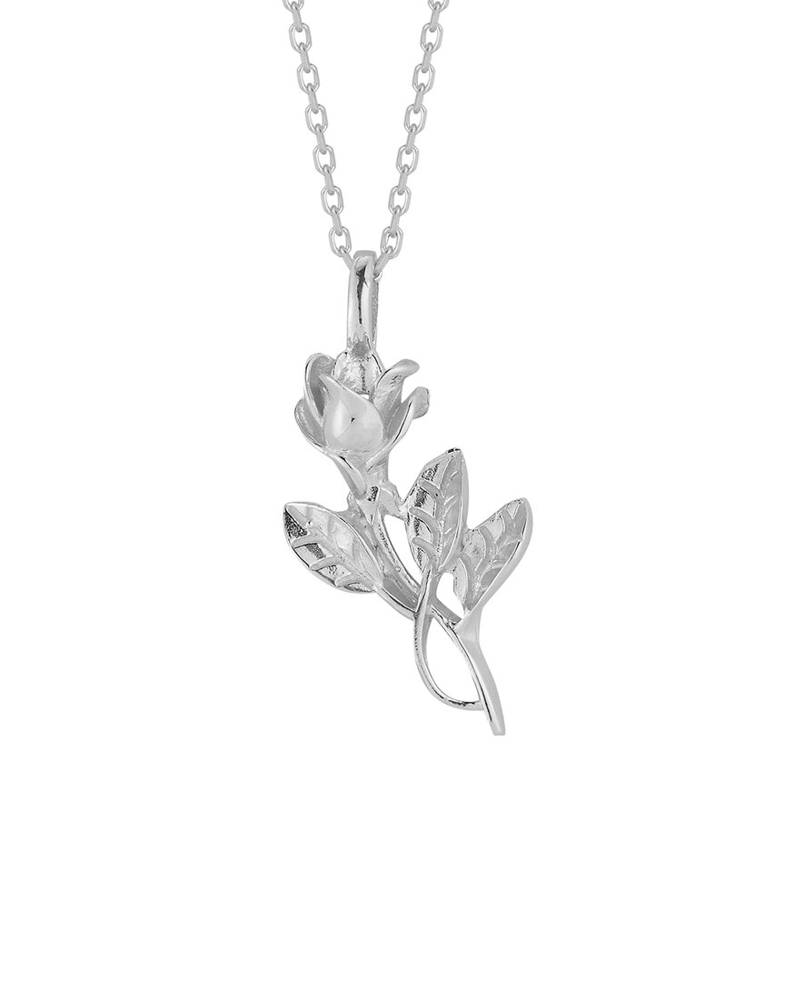 Sphera Milano Silver Cz Rose Necklace