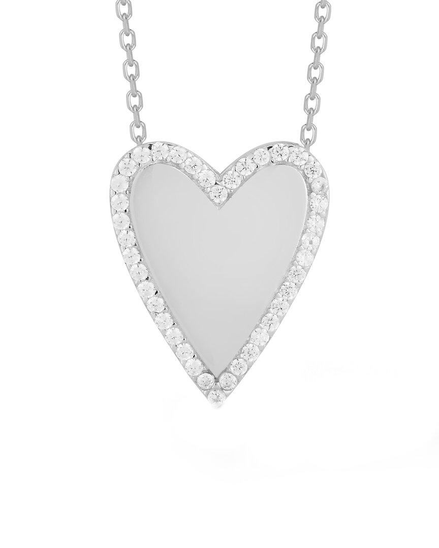 Sphera Milano Silver Cz Heart Necklace