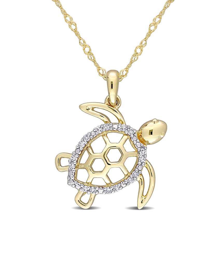 Rina Limor 10k 0.05 Ct. Tw. Diamond Necklace