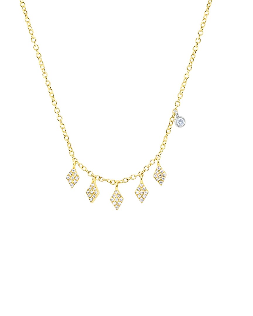Meira T 14k 0.09 Ct. Tw. Diamond Charm Necklace