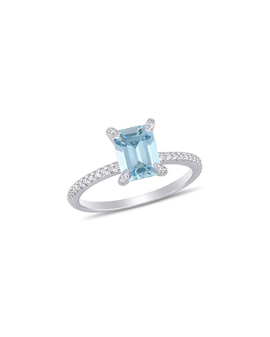 Rina Limor 14k 1.45 Ct. Tw. Diamond & Aquamarine Ring