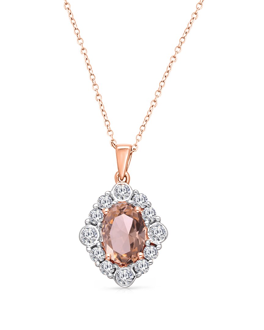 Shop Kallati 14k Rose Gold 1.25 Ct. Tw. Diamond & Morganite Pendant Necklace