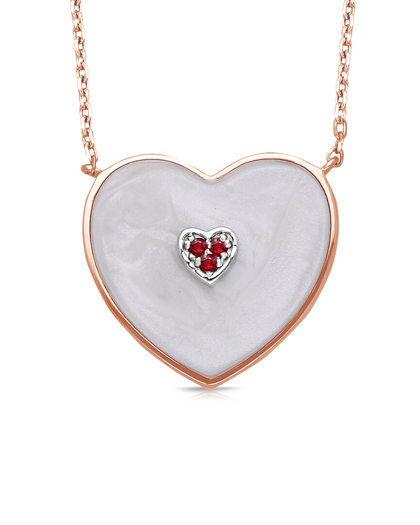 Kallati 14k Two-tone Diamond & Ruby Necklace