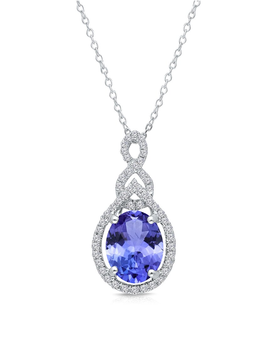 Kallati 14k 3.15 Ct. Tw. Diamond & Tanzanite Pendant Necklace