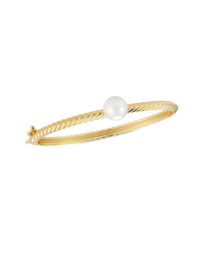 Chloe & Madison Chloe And Madison 14k Over Silver 10mm Pearl Bangle Bracelet