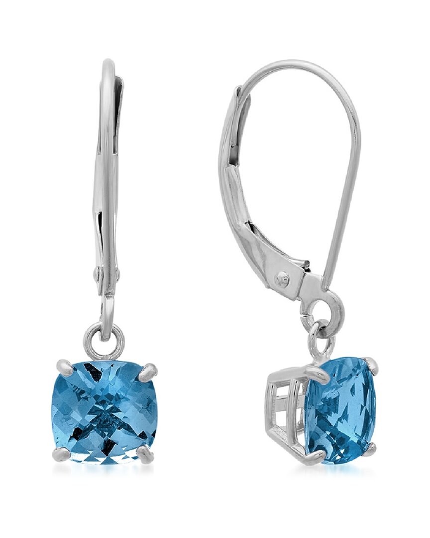 Maxcolor 10k 2.00 Ct. Tw. Londen Blue Topaz Earrings