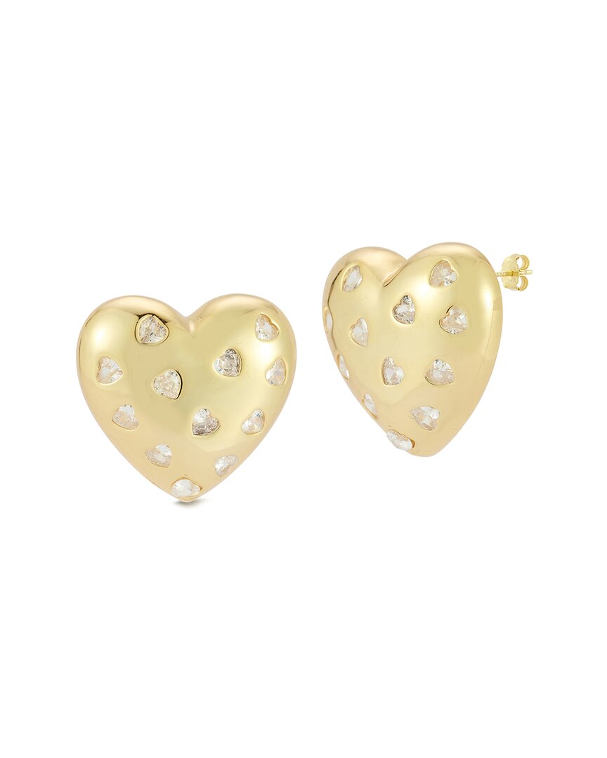Sphera Milano Plated Cz Earrings In Gold