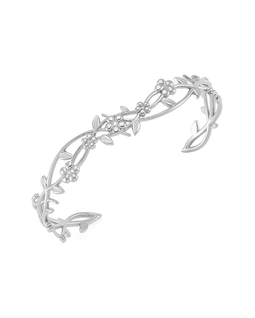 Amorium Silver Cz Cherry Blossom Bracelet