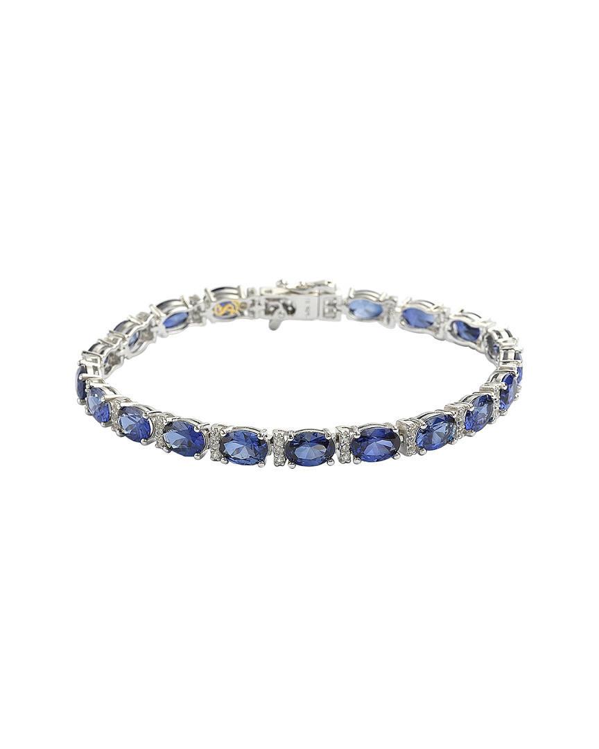 Suzy Levian Silver 19.02 Ct. Tw. Gemstone Bracelet