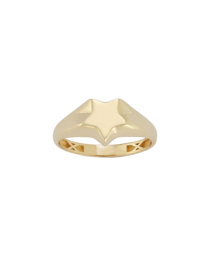 Ember Fine Jewelry 14k Star Signet Ring In Gold