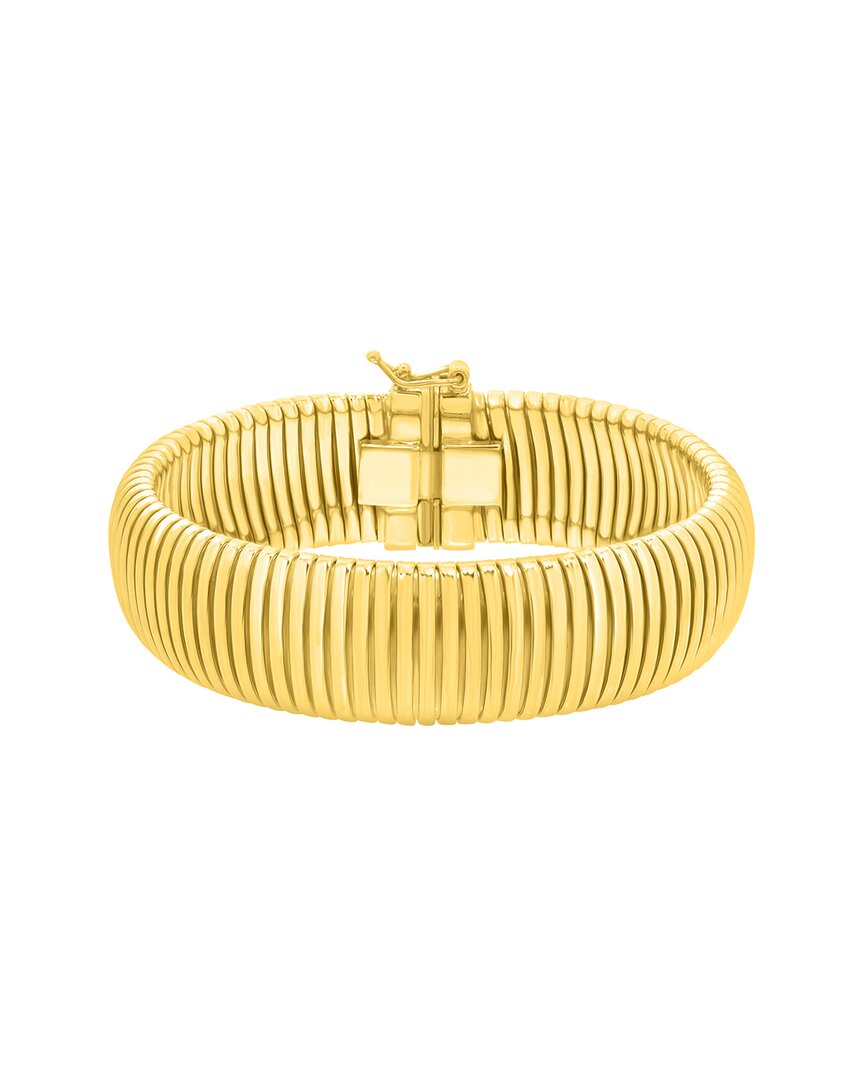 Italian Gold Over Silver 14k Tubogas Bracelet
