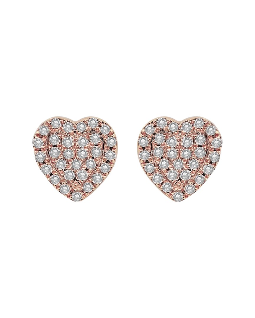 Diana M. Fine Jewelry 14k Rose Gold 0.17 Ct. Tw. Diamond Earrings