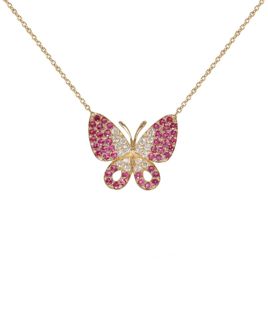 Diana M. Fine Jewelry 14K 0.85 ct. tw. Diamond & Gemstone Necklace