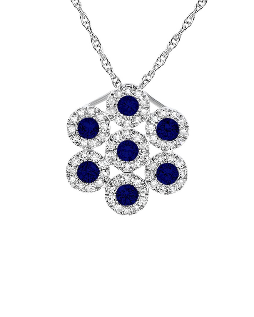 Diana M. Fine Jewelry 14K 0.47 ct. tw. Diamond & Sapphire Necklace
