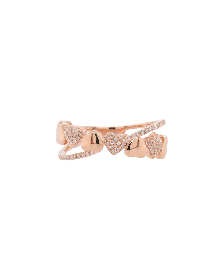 Diana M. Fine Jewelry 14K Rose Gold 0.14 ct. tw. Diamond Half-Eternity Ring