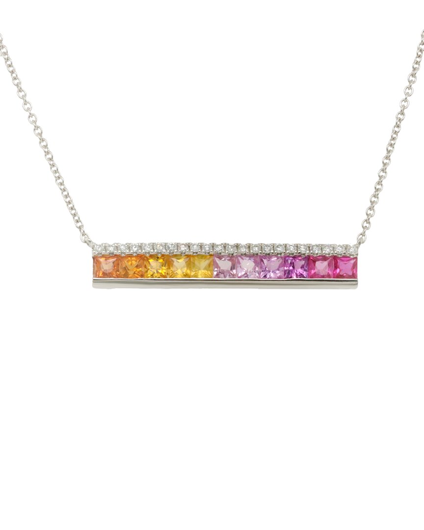 Diana M. Fine Jewelry 14K 1.22 ct. tw. Diamond & Sapphire Necklace