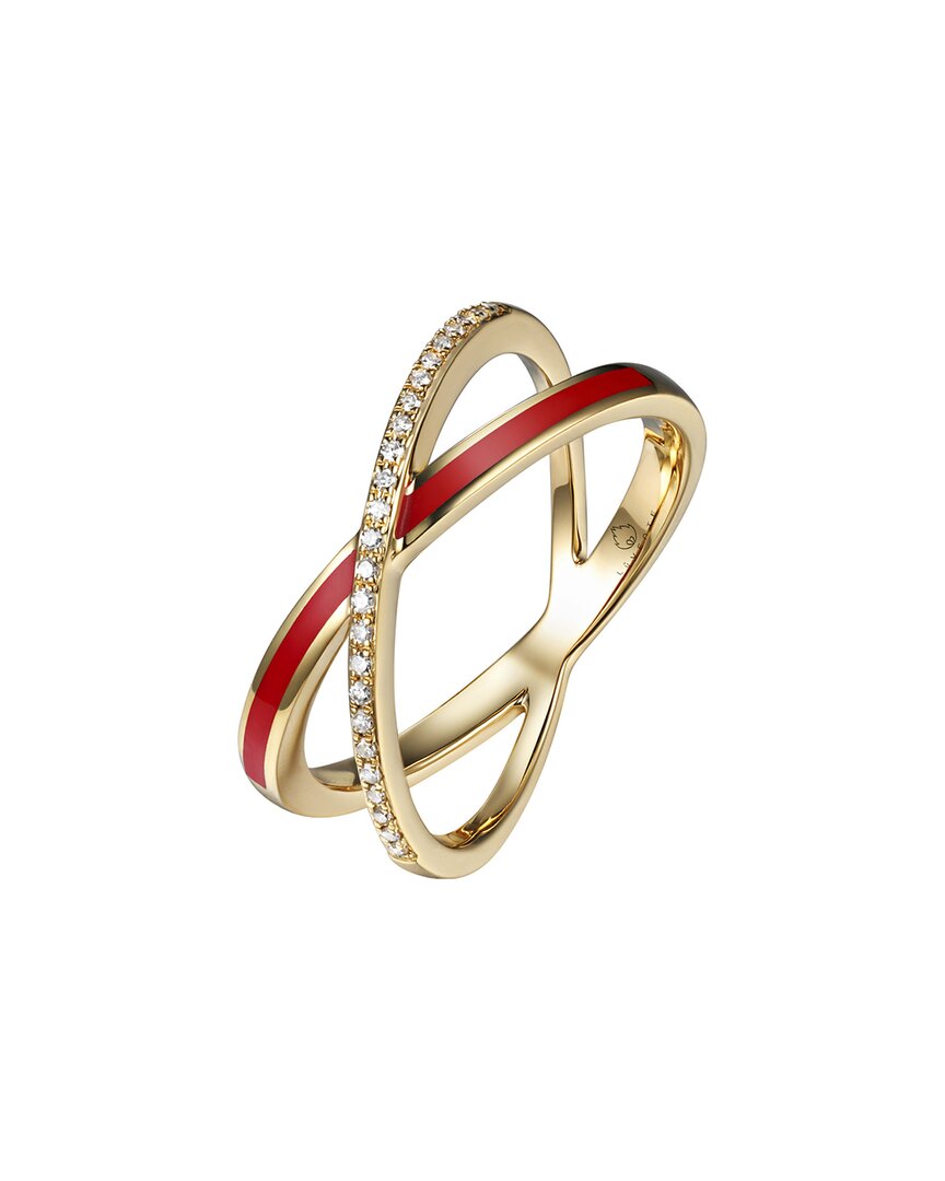 Diana M. Fine Jewelry 14K 0.06 ct. tw. Diamond Enamel Half-Eternity Ring