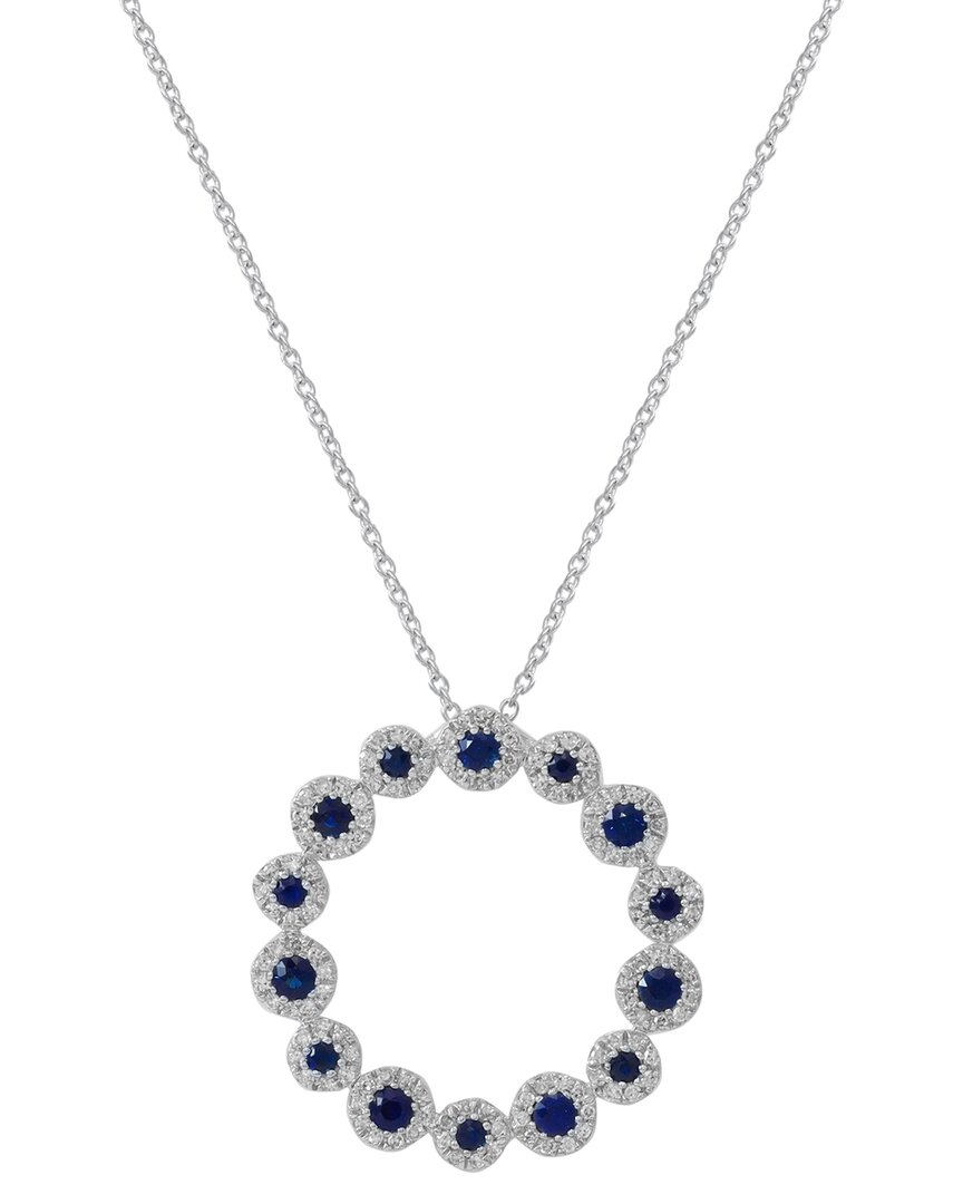 Diana M. Fine Jewelry 14K 0.88 ct. tw. Diamond & Sapphire Necklace