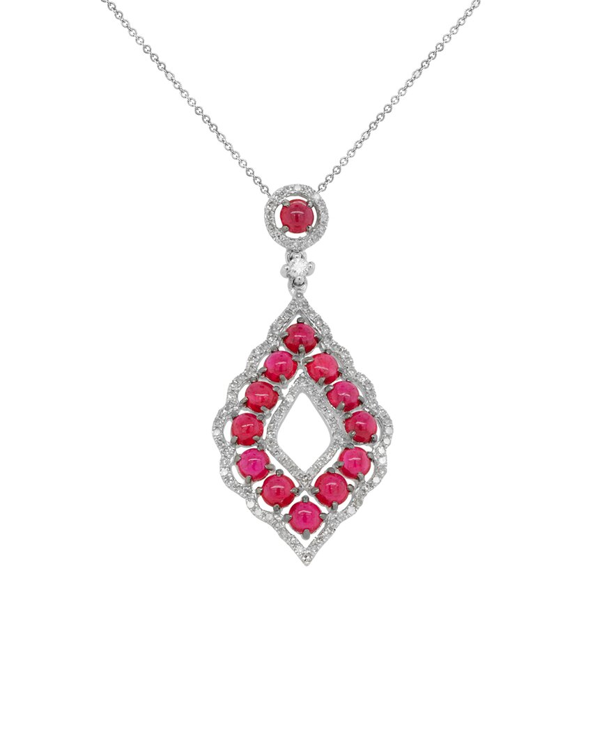 Diana M. Fine Jewelry 14K 2.35 ct. tw. Diamond & Ruby Necklace