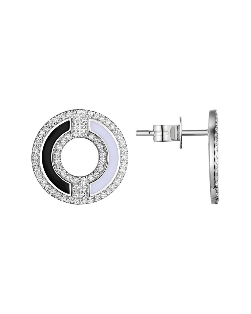 Diana M. Fine Jewelry 14K 0.30 ct. tw. Diamond Enamel Earrings