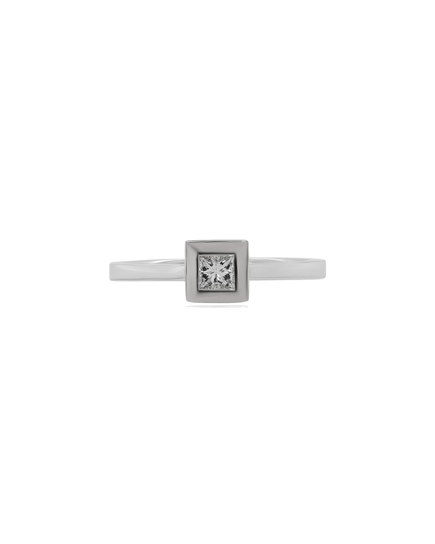 Diana M. Fine Jewelry 18k 0.25 Ct. Tw. Diamond Half-eternity Ring In Metallic