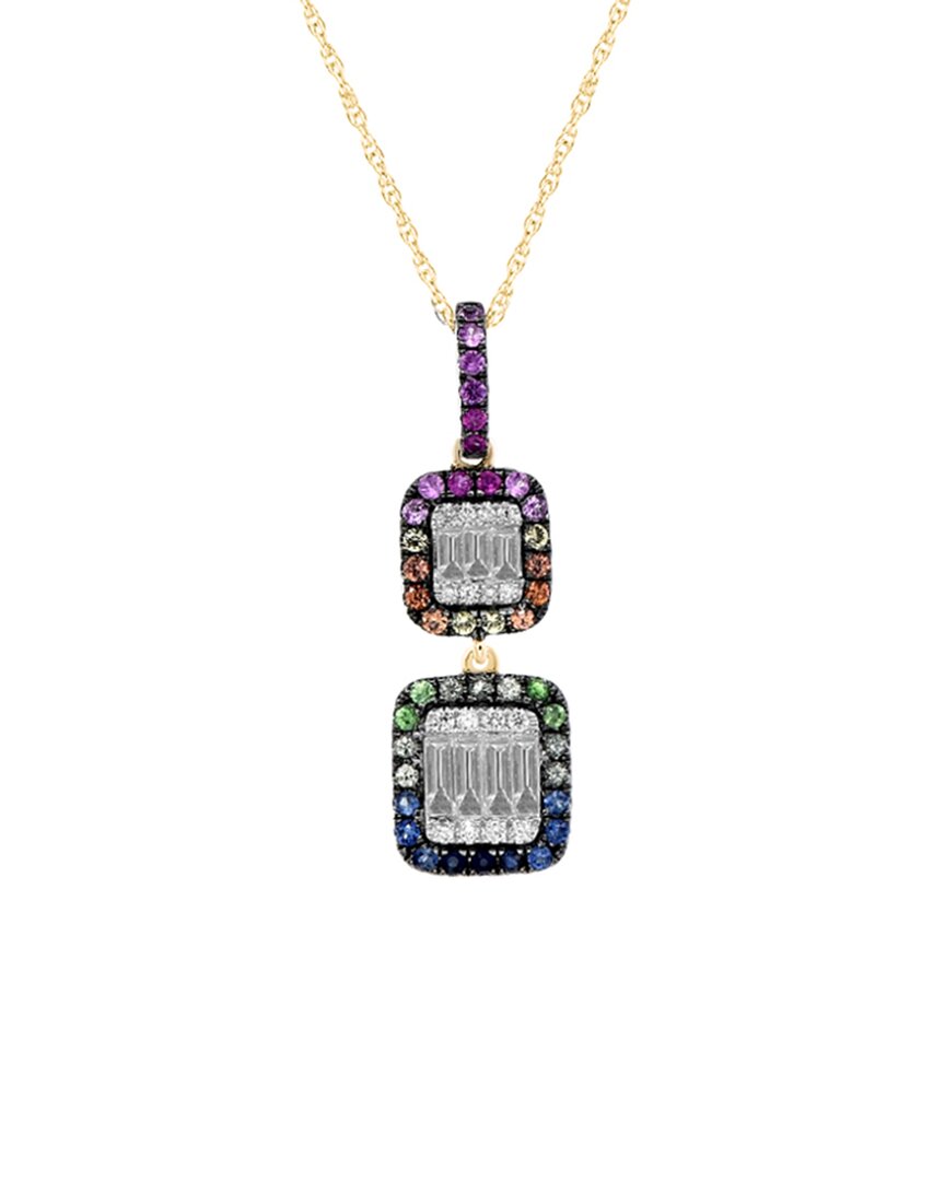Diana M. Fine Jewelry 14K 0.71 ct. tw. Diamond & Sapphire Necklace