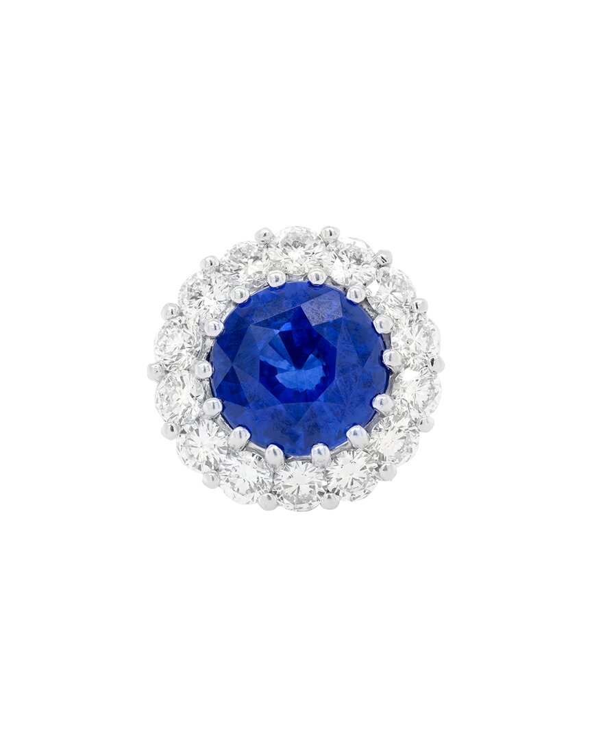 Diana M. Fine Jewelry Platinum 9.32 Ct. Tw. Diamond & Sapphire Half-eternity Ring