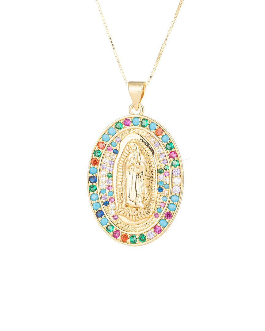 Eye Candy La Luxe Collection Silver Cz Virgin Mary Necklace
